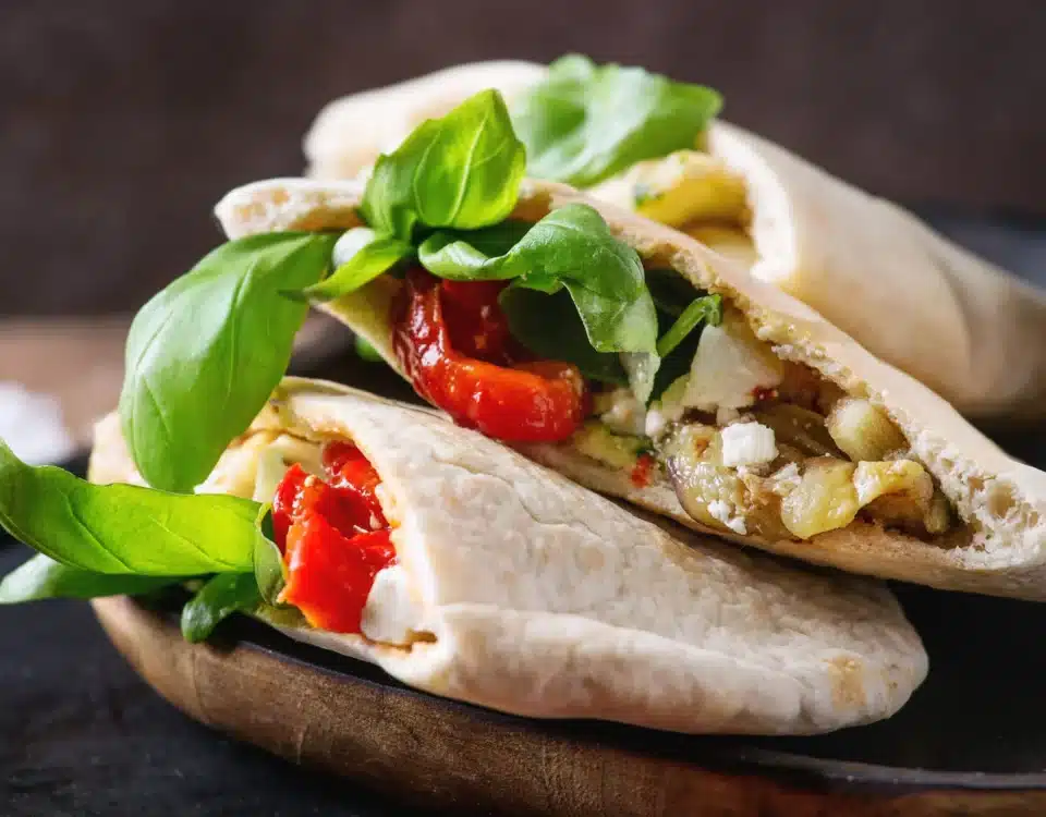 How is pita bread traditionally served? Habibi Shawarma